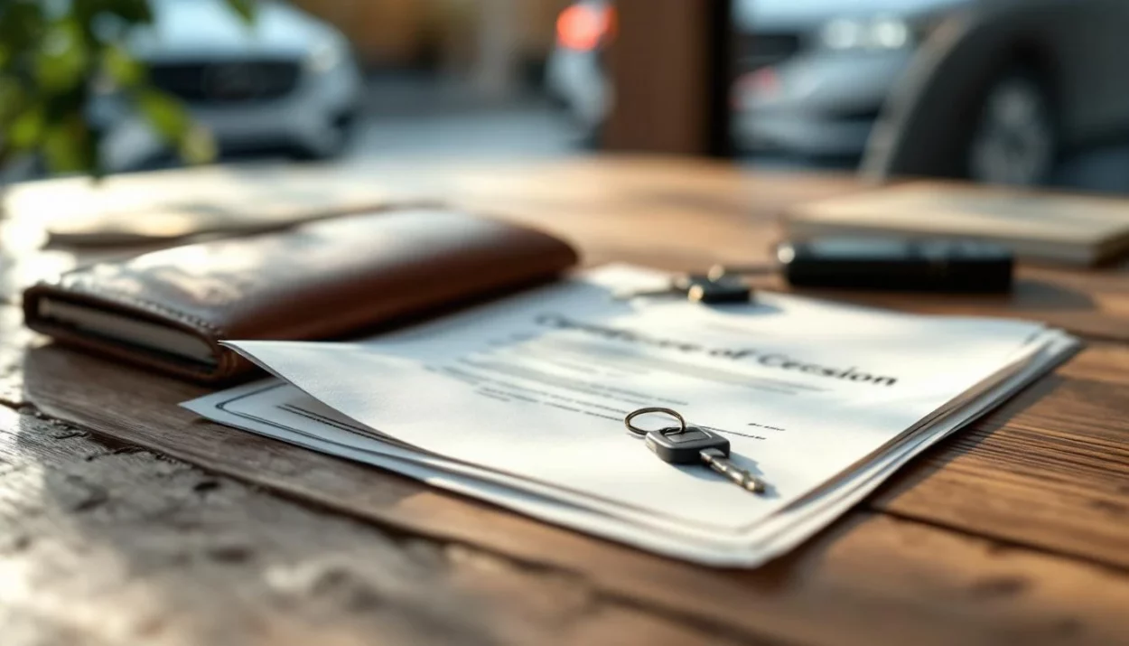 Certificat de cession véhicule d'occasion