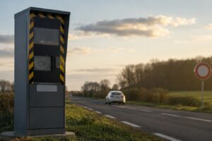 Radar automatique de contrôle de vitesse en bordure de route en France