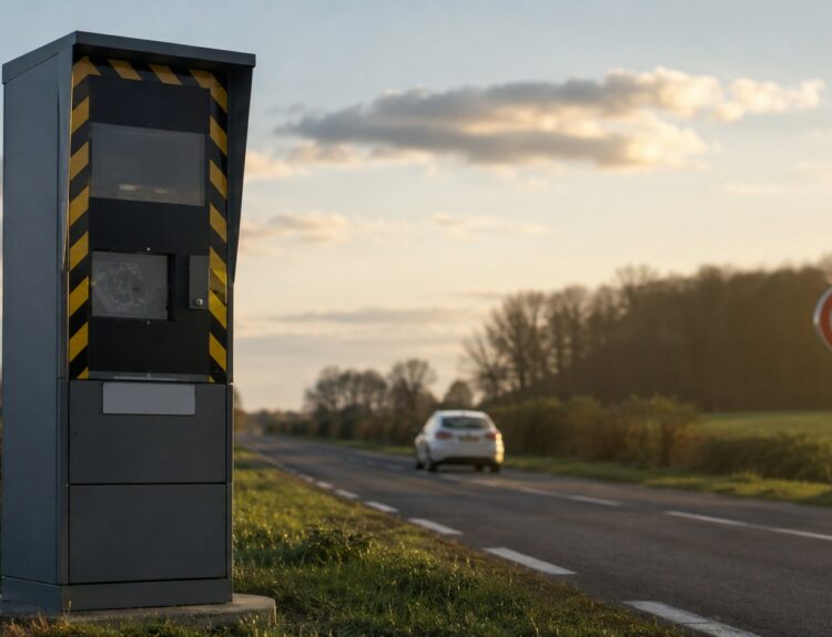 Radar automatique de contrôle de vitesse en bordure de route en France